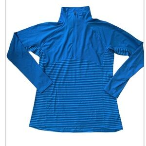 Columbia Omni-Wick Blue Striped Long Sleeve turtleneck top  XL
